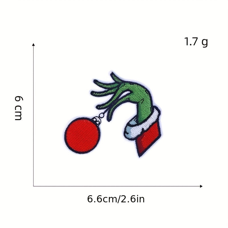 8pcs Christmas Iron On Patches For Men Clothing Jacket Jeans Pants Dress