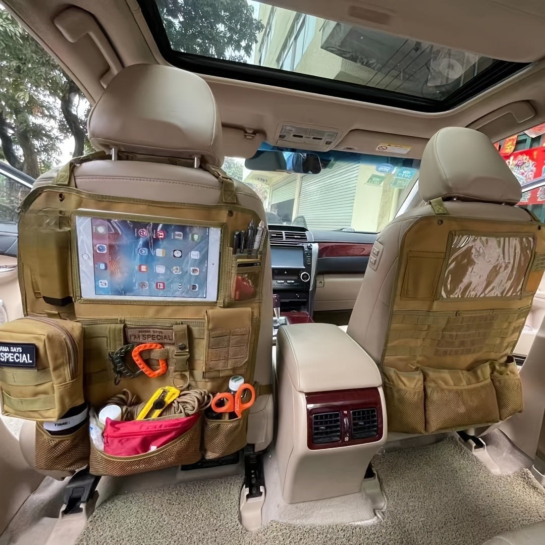 Car Truck Seat Back Organizer MOLLE Cover Storage Bag