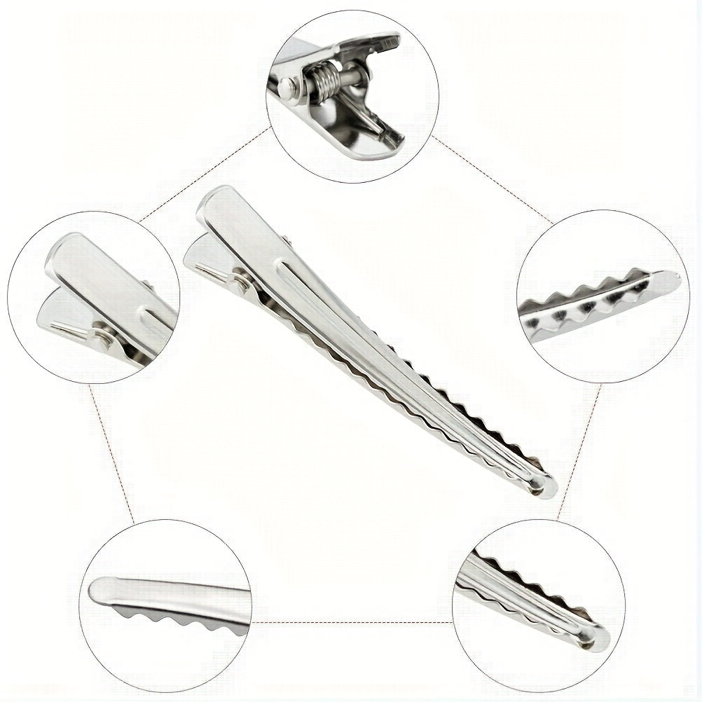 50 Packs 5.99 cm Metal Duck Billed Hair Clips for Women Girls Hairdresser