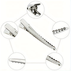 50 Packs 5.99 cm Metal Duck Billed Hair Clips for Women Girls Hairdresser