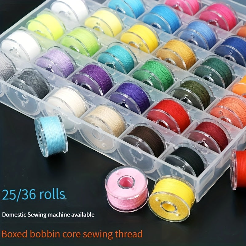 36pcs Bobbin With Sewing Thread & Boxed Bobbins for Sewing Machine