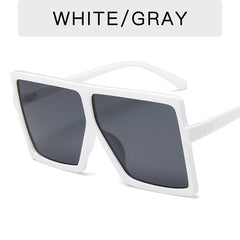 Square Sunglasses Women Female Eyewear Plastic Frame Clear Lens UV400 Shade