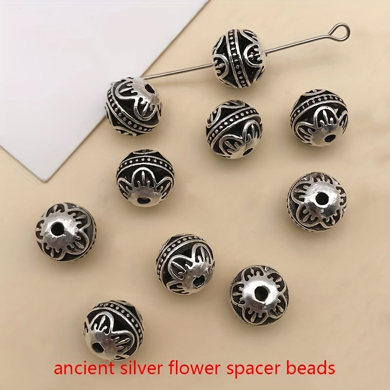 10pcs Flower Butterfly Heart Spacer Beads for DIY Jewelry Making