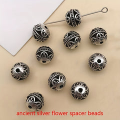 10pcs Flower Butterfly Heart Spacer Beads for DIY Jewelry Making