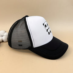 Panda Print Trucker Hat Mesh Baseball Cap Sun Shade Dad Hat