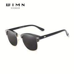 WIMN Polarized Sunglasses Men UV400 Semi Rimless Mirror Sun Glasses Male Eyewear