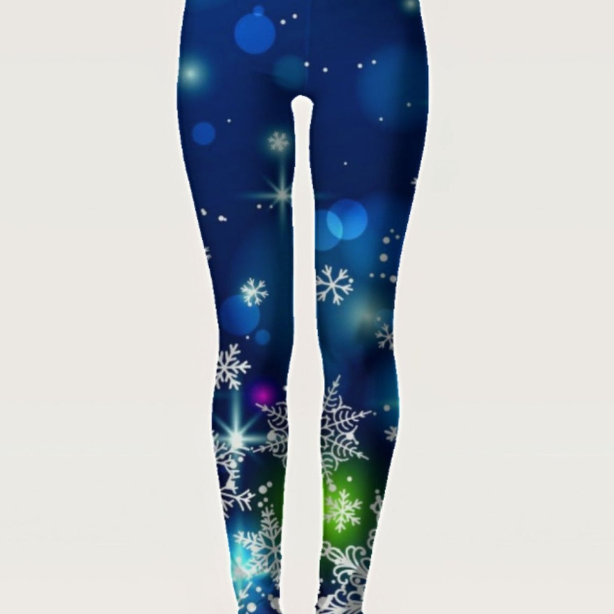 Snowflake Print Skinny Leggings Casual Stretchy Leggings