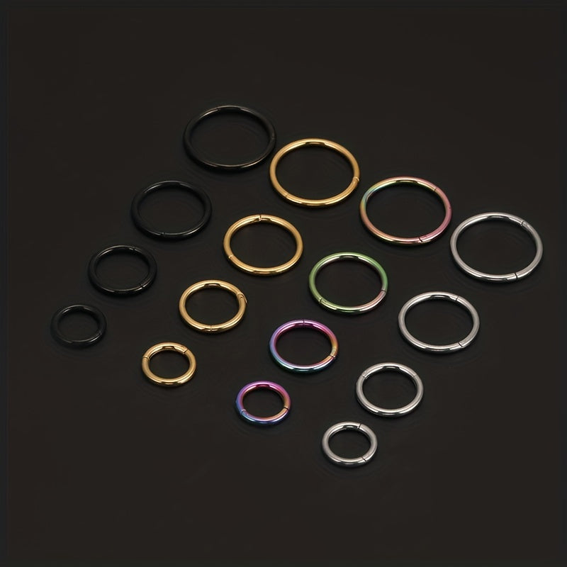 Men's Stainless Steel Closed Ring for Body Piercing