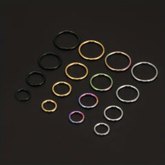 Men's Stainless Steel Closed Ring for Body Piercing
