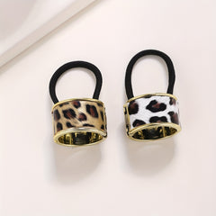 Round Hair Ring Elastic Hair Rope Y2K Hair Accessories