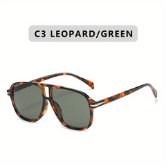 Top Bar Aviator Sunglasses For Women Men Casual Gradient Glasses
