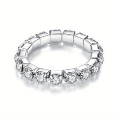 Men's Elastic Ring with Artificial Diamond