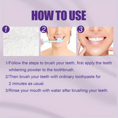 Purple Tooth Whitening Powder for Brighter Smiles