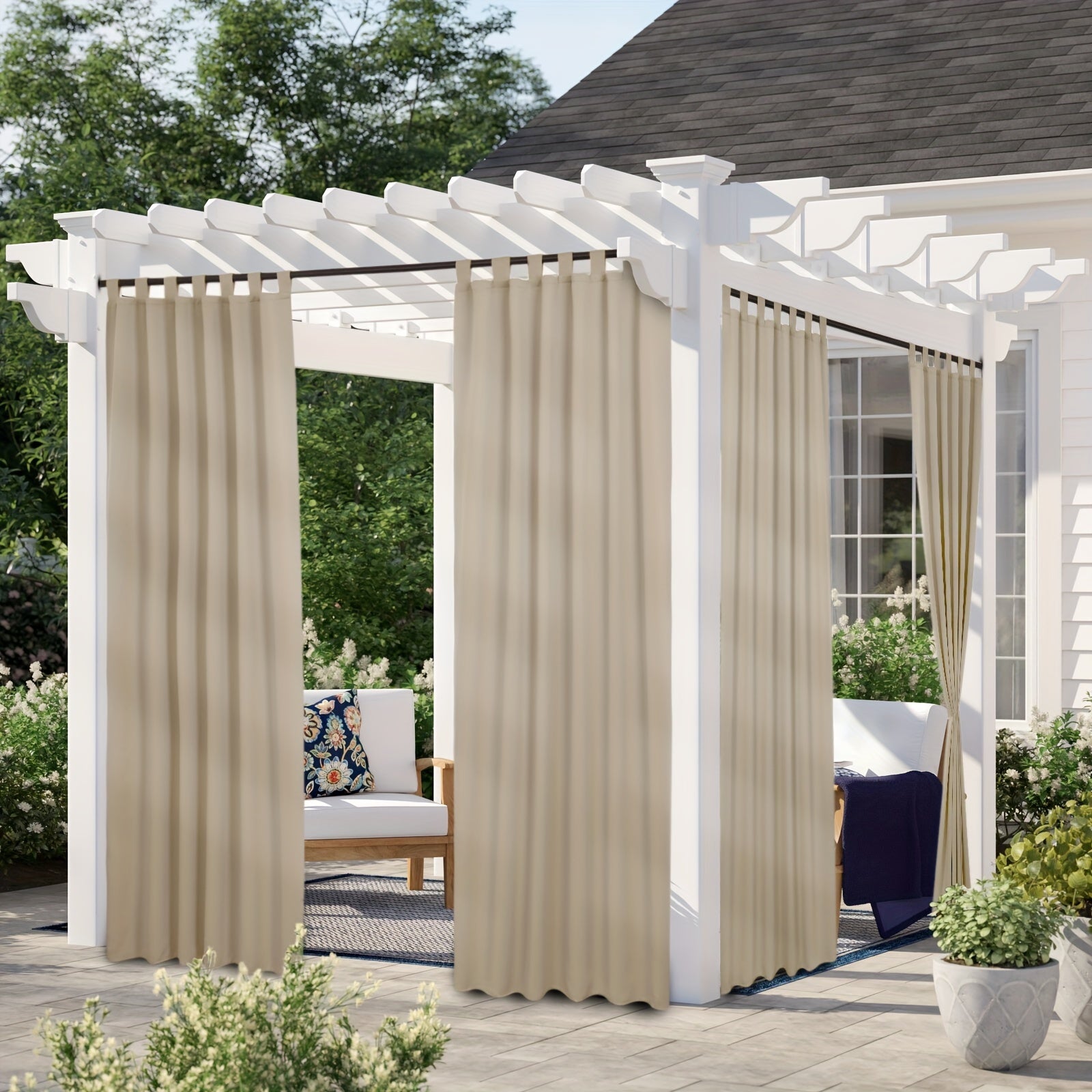 Waterproof Blackout Outdoor Curtains for Privacy and Decor