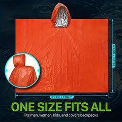Waterproof Emergency Survival Raincoat Portable Reflective Blanket