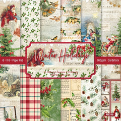 DIY Album Scrapbook Vintage Christmas Background Paper 6 inch
