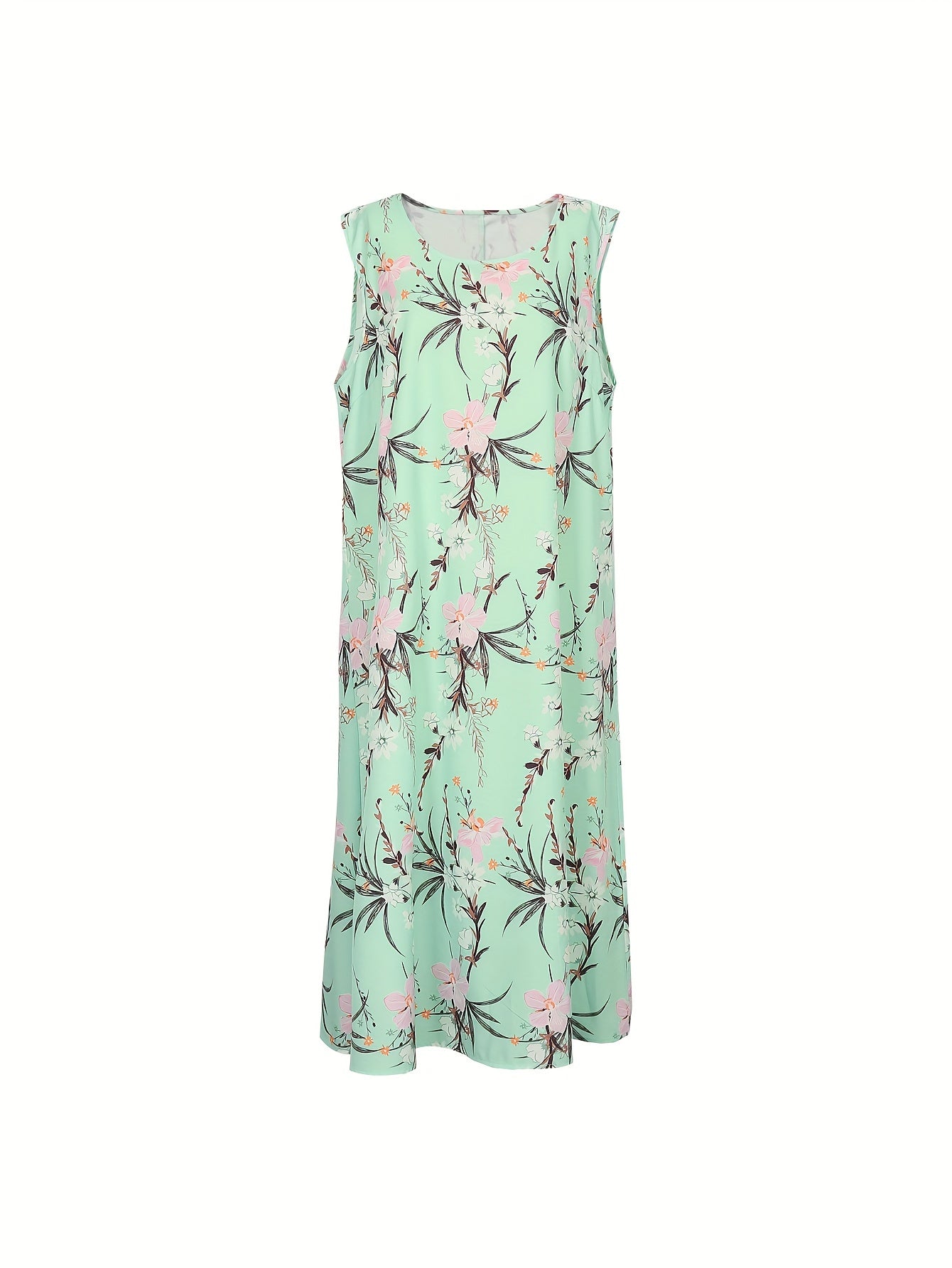  Floral Tank Dress & Cardigan Set