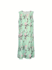  Floral Tank Dress & Cardigan Set