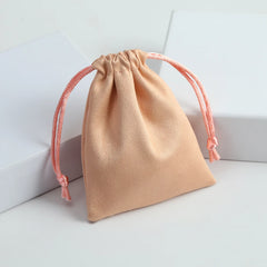 5pcs Flannel Jewelry Bags Christmas Wedding Candy Bags Party Decoration