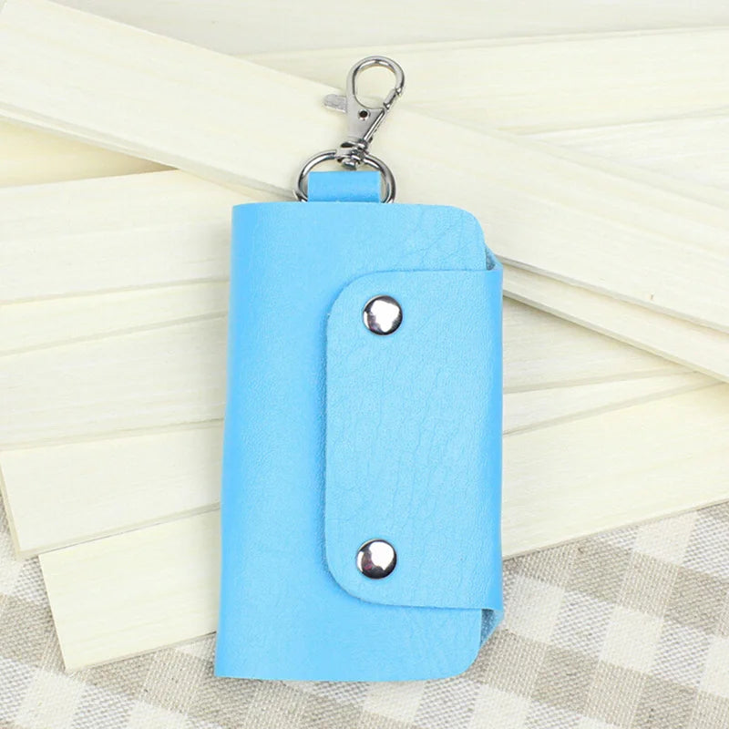 6 Colors Keys holder Organizer Manager leather Buckle key wallet case