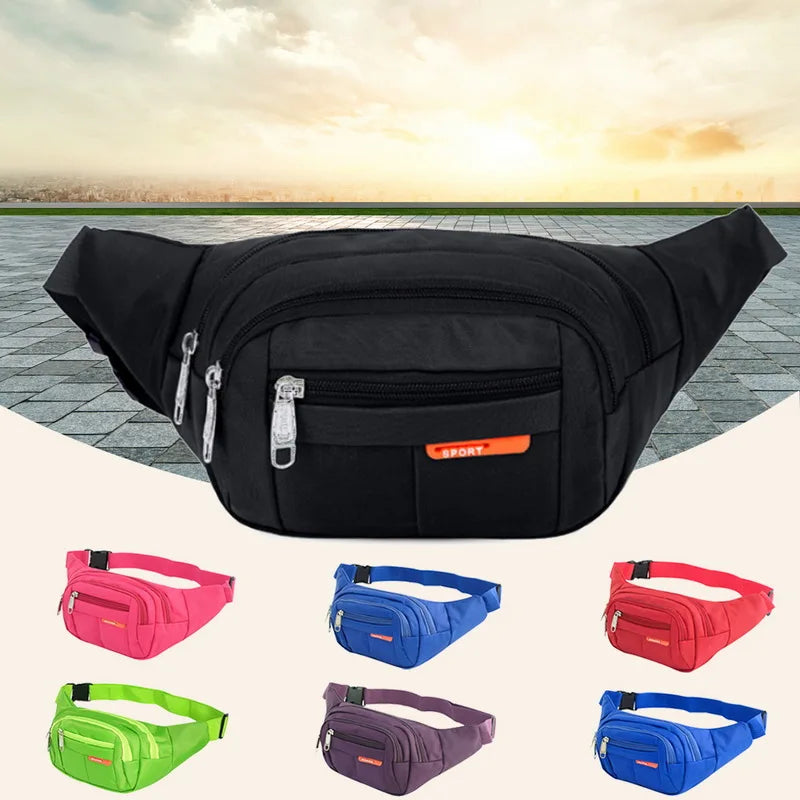 6 Colors Unisex Waist Pack Men Women Fanny Pack Bum Bag Travelling