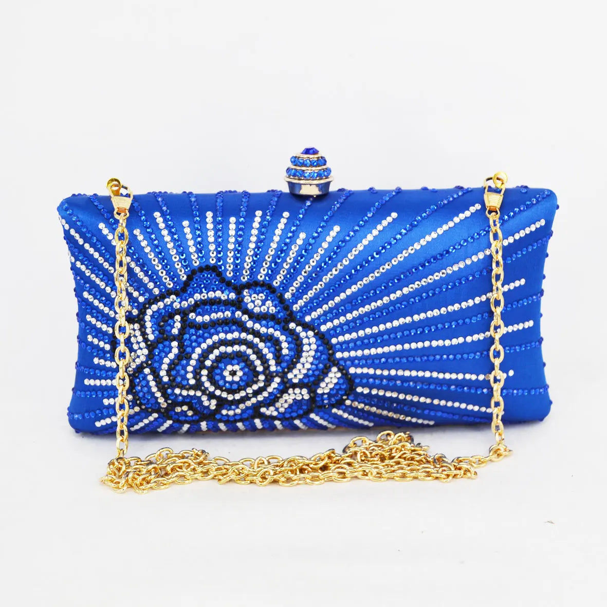 Silver Crystal Evening Clutch Bag Wedding Party Bag Mini Handbags