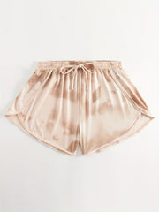  Casual Shorts Women's Plus Ribbed Drawstring Stretch Shorts