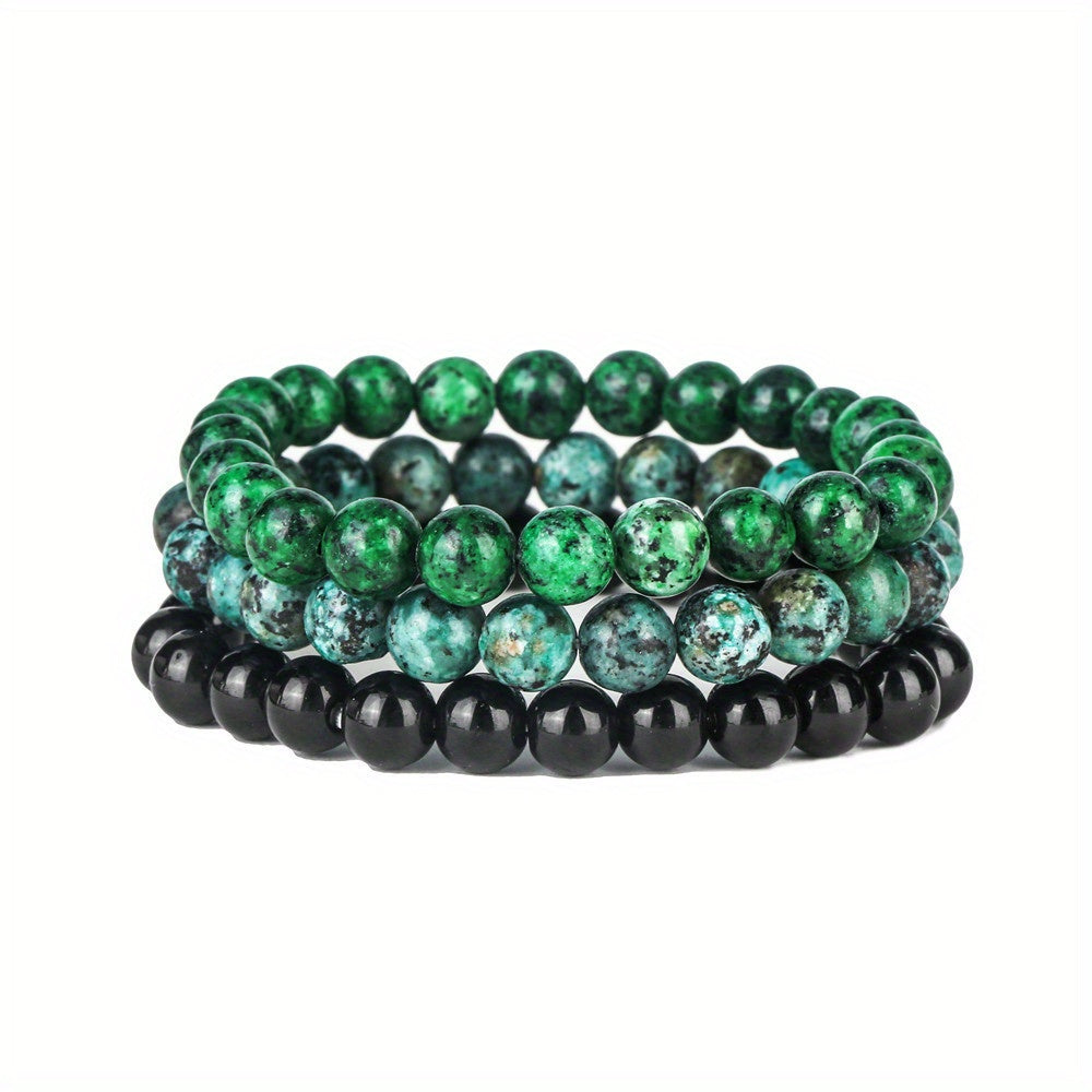 Men's Bronze Tiger Eye Agate Stone Set Bullet