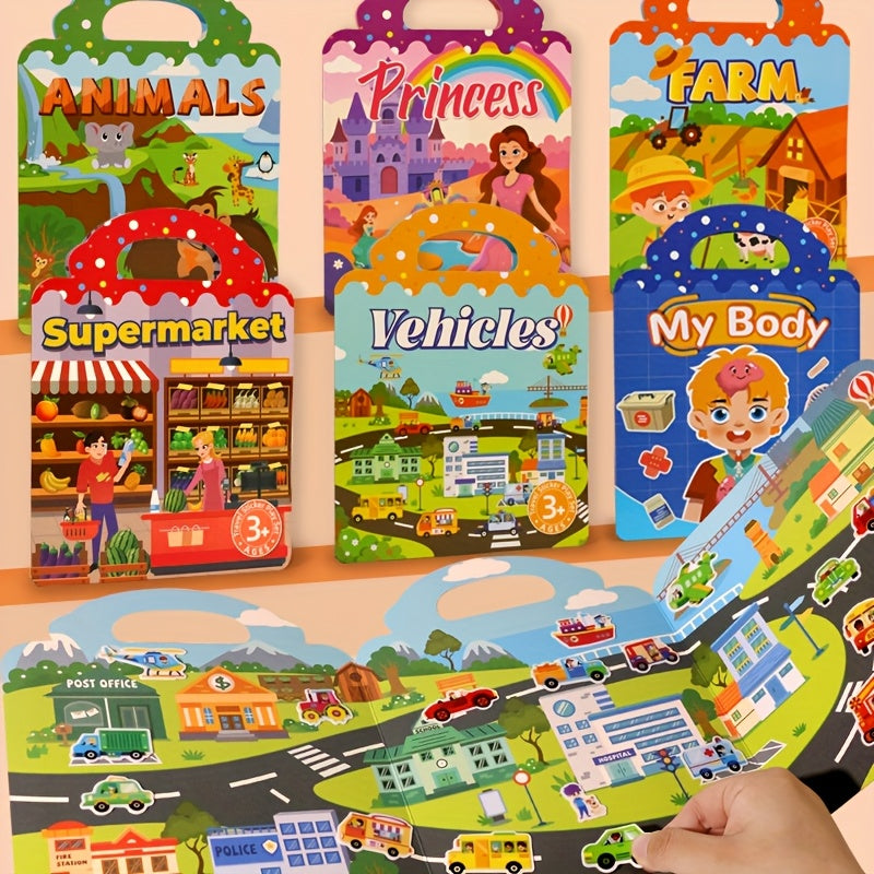 Jelly Sticker Book DIY Cartoon Stickers Vibrant Color