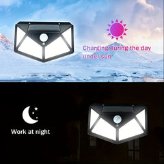 100LED Solar Wall Light Outdoor Waterproof Energy Saving