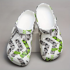 Women's Colorblock Platform Clogs Slip On Round Toe Comfy Shoes