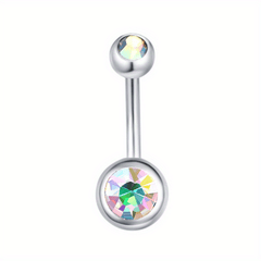 6pcs Surgical Steel 14G Navel Piercing Body Jewelry Men Women