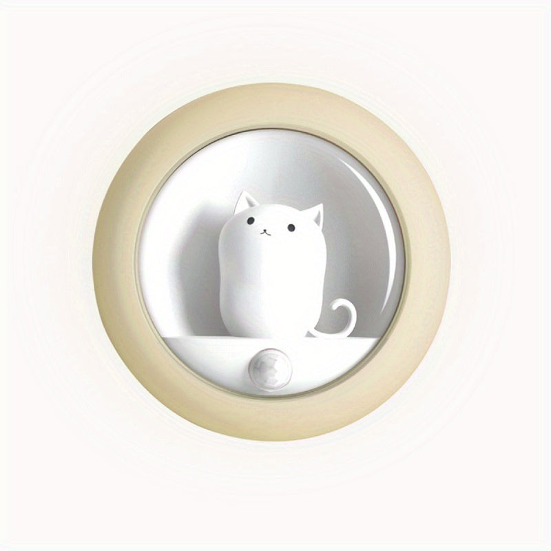 Cat Smart Motion Sensor LED Night Light, USB Rechargeable