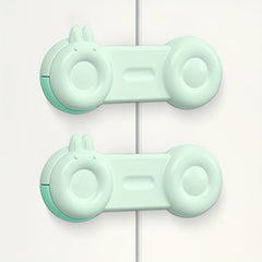 2pcs Baby Safety Lock Anti-pinch Drawer Refrigerator Cabinet Door Sliding Lock