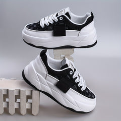 Women's Breathable Mesh Platform Sneakers Casual Lace Up Outdoor Shoes