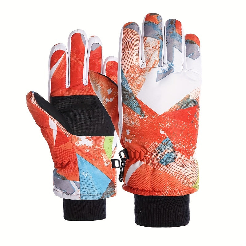 Kids Waterproof Winter Gloves for Sports Riding Skiing 8-14 Years Old