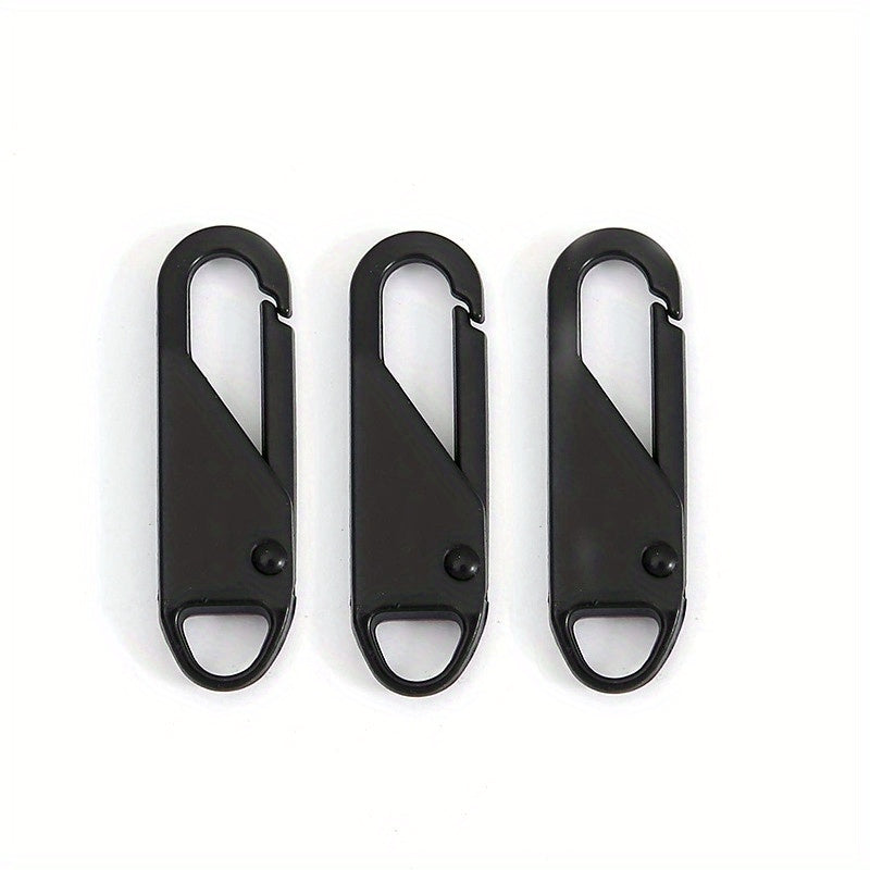 3pcs Detachable Zipper Head Box Bag Metal Pull Lock Pendant Slices