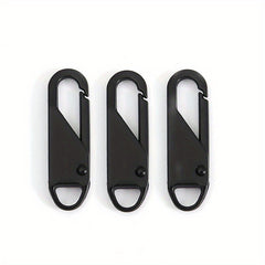 3pcs Detachable Zipper Head Box Bag Metal Pull Lock Pendant Slices
