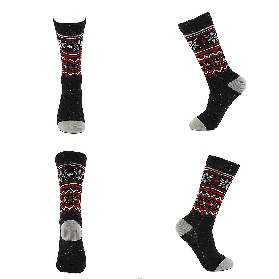 Geometric Pattern Mid Tube Socks Soft Women's Stockings
