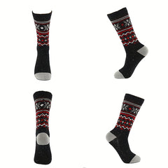 Geometric Pattern Mid Tube Socks Soft Women's Stockings