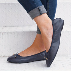Women's Bow Decor Ballet Flats Slip On Anti-slip Shoes