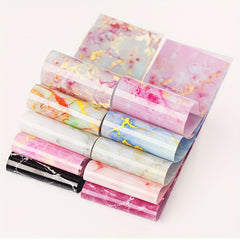 Marble Pattern Nail Foil Transfer Stickers - Nail Art Supplies
