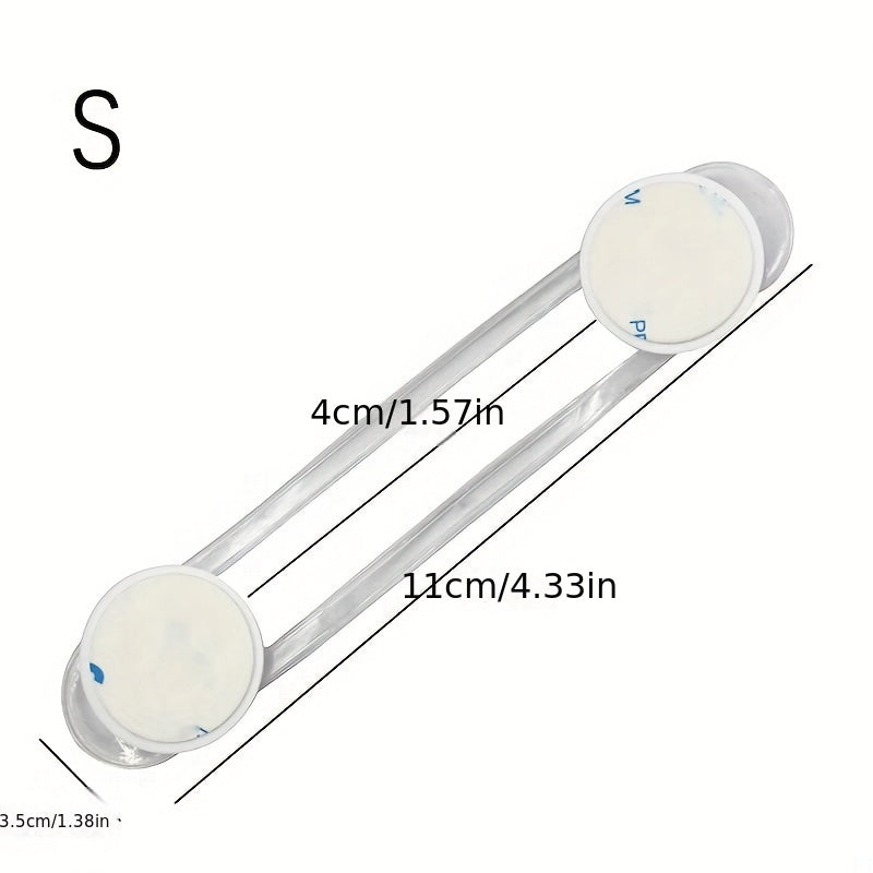 10pc Transparent Strap Drawer Lock Child Safety Finger Protection Locks