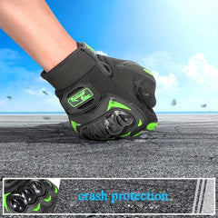 Touch Screen Motorcycle Riding Gloves with Hard Knuckle Protection