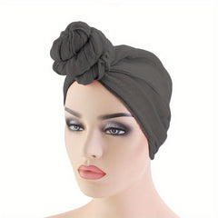 Solid Knot Turban Cap Boho Head Wrap Vintage Head Scarf