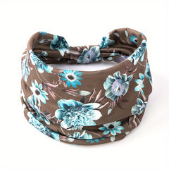 Bohemian Daisy Flower Print Headband