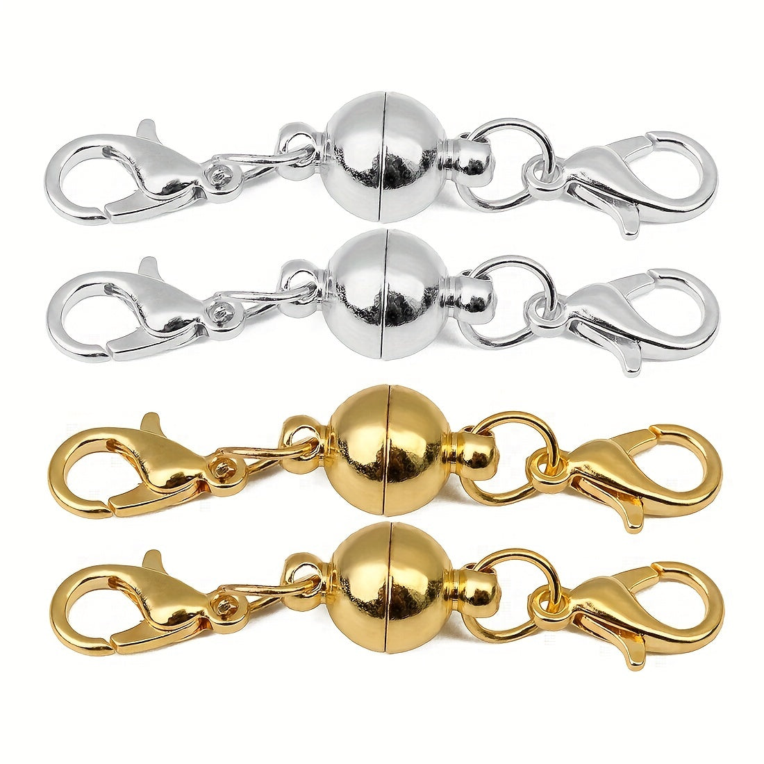 5pcs 6mm Copper Ball Magnet Clasp Bracelet DIY Accessory Set