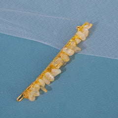 Natural Crystal Small Stone Hair Clip for Women