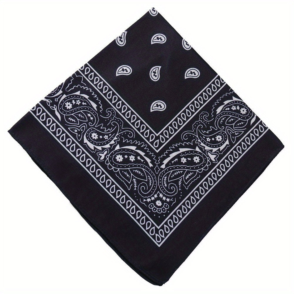 Paisley Print Bandana Casual Square Scarf Hair Accessories For Women
