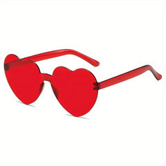 Y2K Heart Sunglasses for Women Men Party Beach Sun Shades